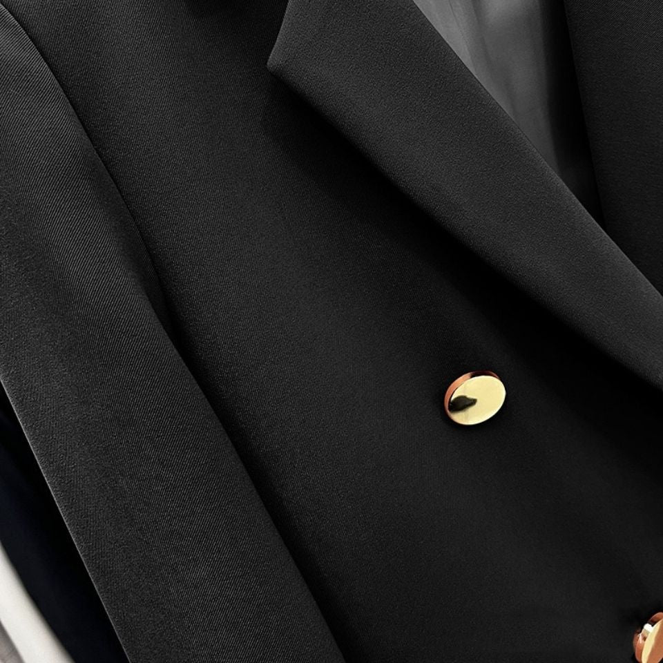 Damen Blazer Doppelter Knopfleiste Moderner Schnitt Eveloria