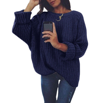 Damen Strickpullover Voluminöse Ärmel Rippenstruktur Beige