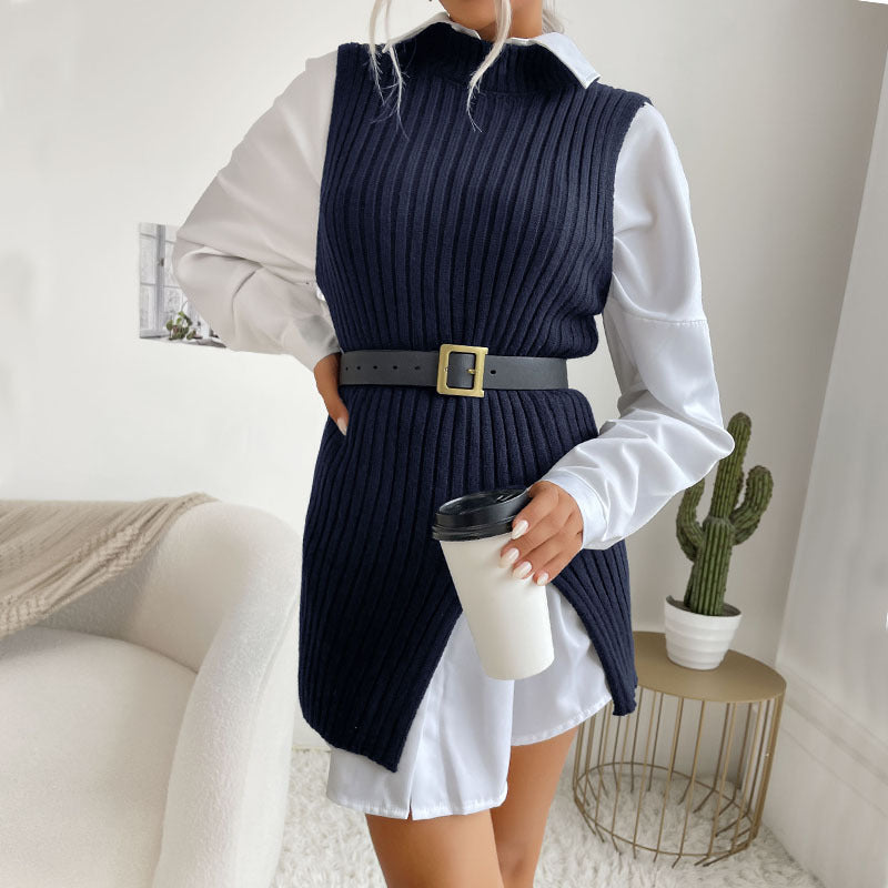 Damen Strickkleid Tailliert Modern Eveloria