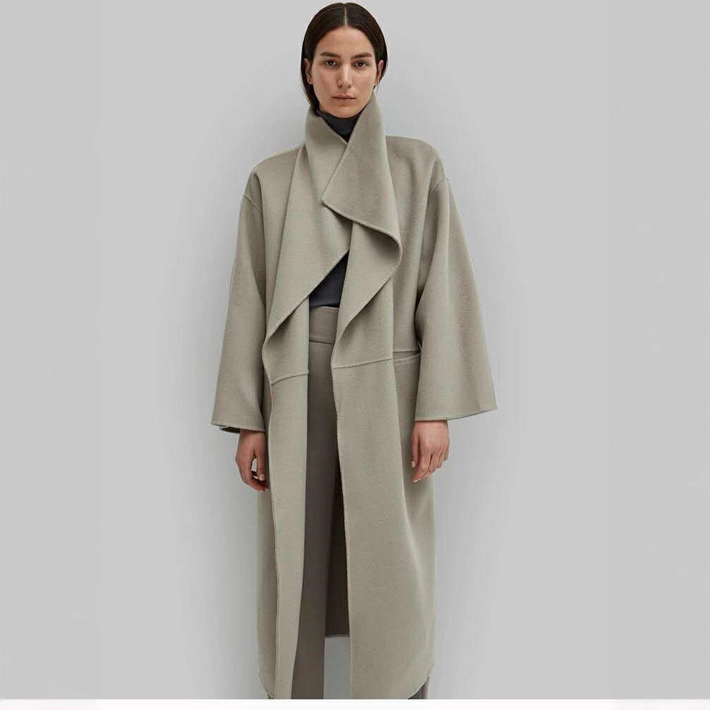 Damen Oversize-Mantel Offener Vorderteil Eveloria