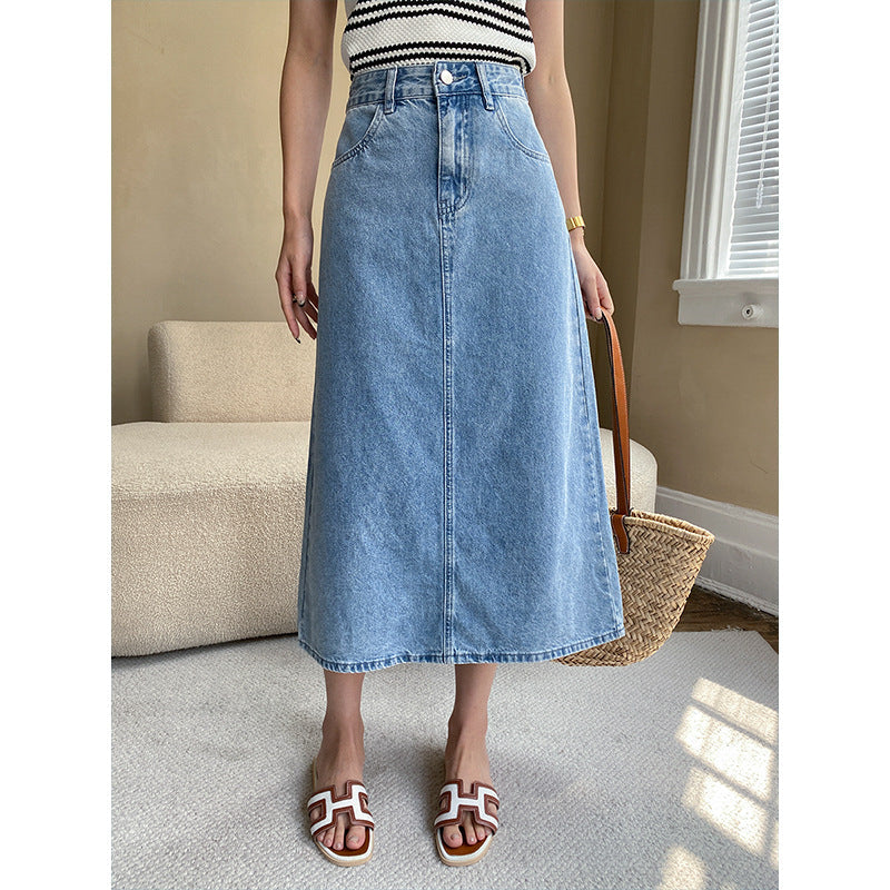 Damen Denim-Rock Lang Eveloria - Eveloria