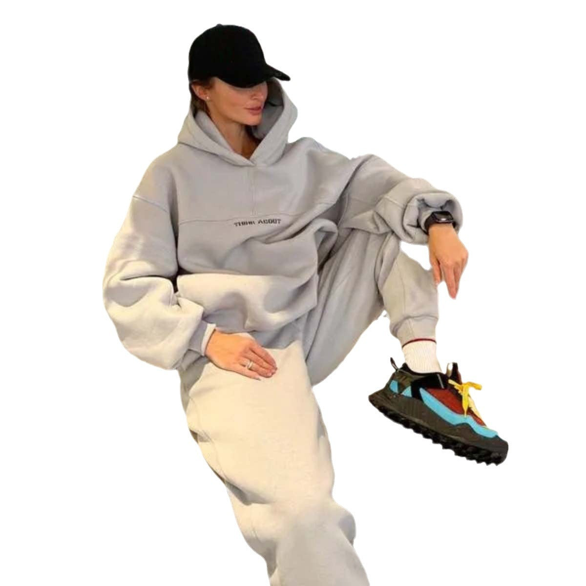 Damen Oversized Hoodie mit Schriftzug hinten Eveloria
