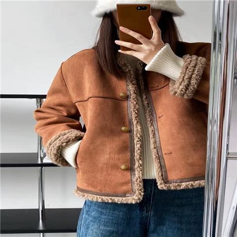 Damen Teddyjacke Eveloria Fauxfell