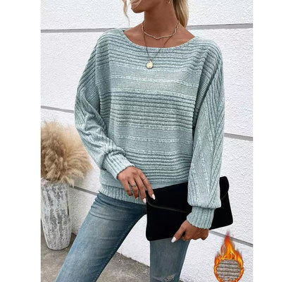 Damen Strukturpullover Lässig Weites Design Eveloria