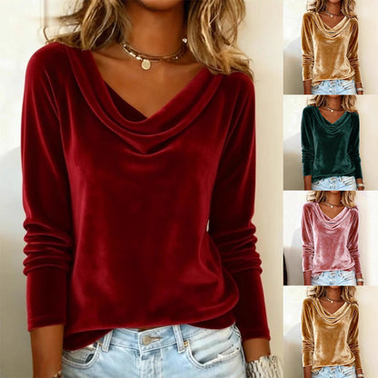 Damen Samt Pullover Eveloria Elegantes Design - Eveloria