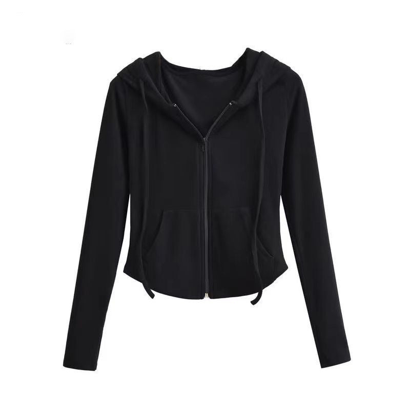 Damen Sportjacke Kapuzenjacke Reißverschluss Gemütlich