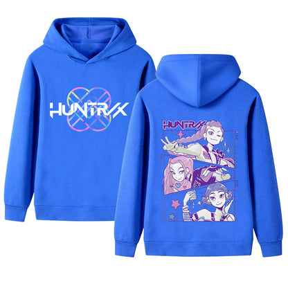 Damen Kapuzensweater Anime-Design Gemütlich Grau Eveloria