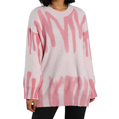 Damen Pullover Groß locker Farbverlauf Eveloria