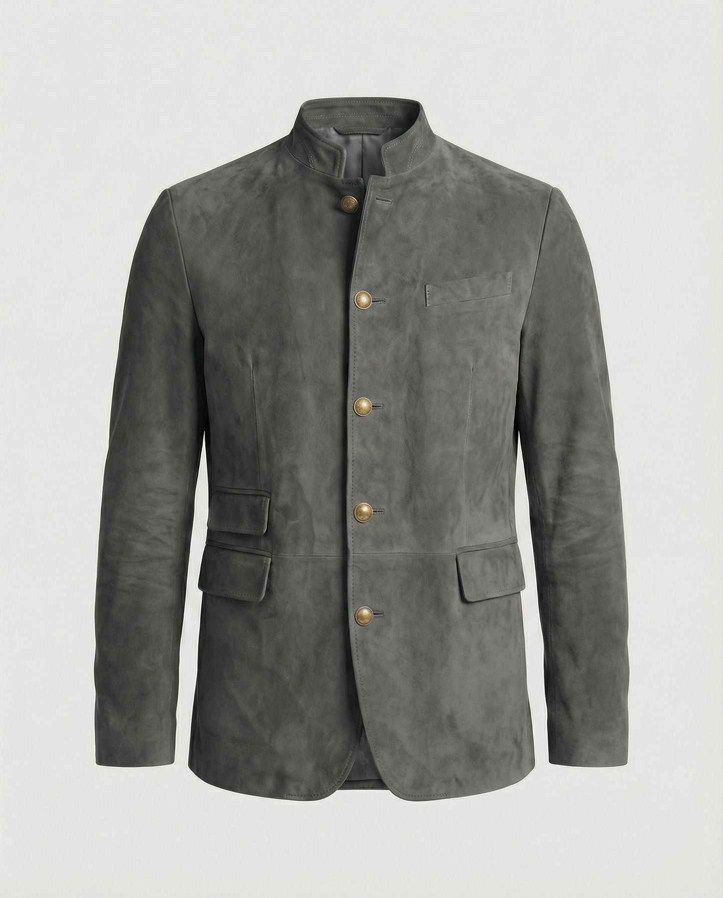 Herren Wildlederjacke Modern Leder Braun