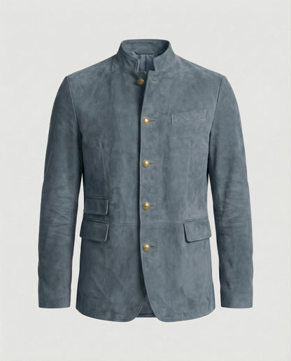 Herren Wildlederjacke Modern Leder Braun