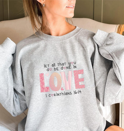 Damen Sweatshirt Bequem Baumwolle Inspirierender Druck Grau