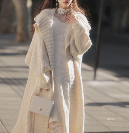 Damen Oversize Strickjacke Gemustert Eveloria