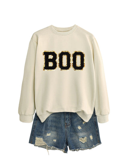 Damen Sweatshirt Glitzer Aufdruck Eveloria