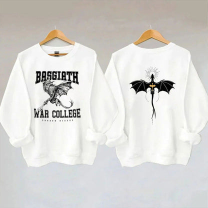 Damen Sweatshirt Drachenmotiv College-Design Grau Eveloria