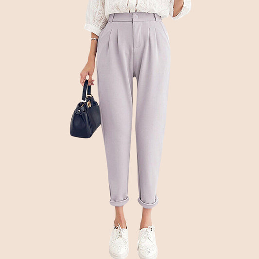 Damen Chino-Hose mit Bundfalten und hohen Taschen Eveloria - Eveloria