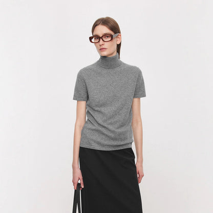 Damen T-Shirt Stehkragen Bequem Eveloria