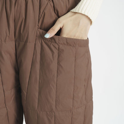 Gefütterte Damen Hose Elastikbund Taschen