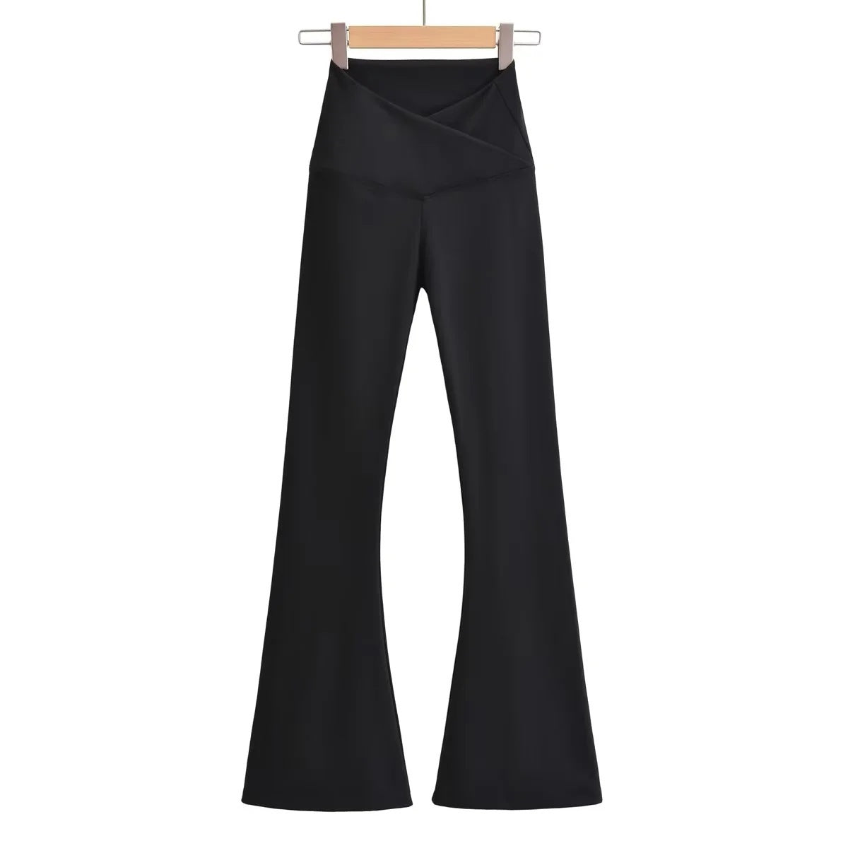 Damen Flared Leggings Hochtaillig Elegantes Design