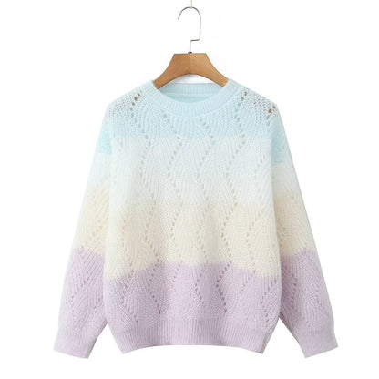 Damen Strickpullover Komfortabel Pastellfarben Eveloria