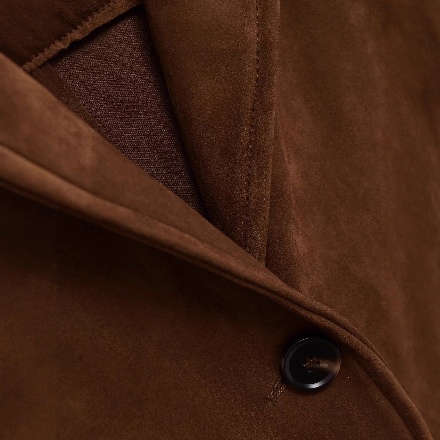 Damen Suede Blazerjacke mit Taschen Braun