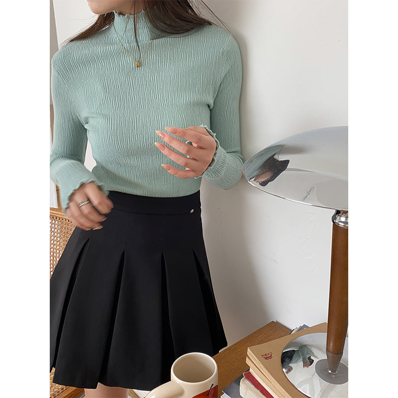 Damen Langarmoberteil Rippstruktur Tailliert Eveloria
