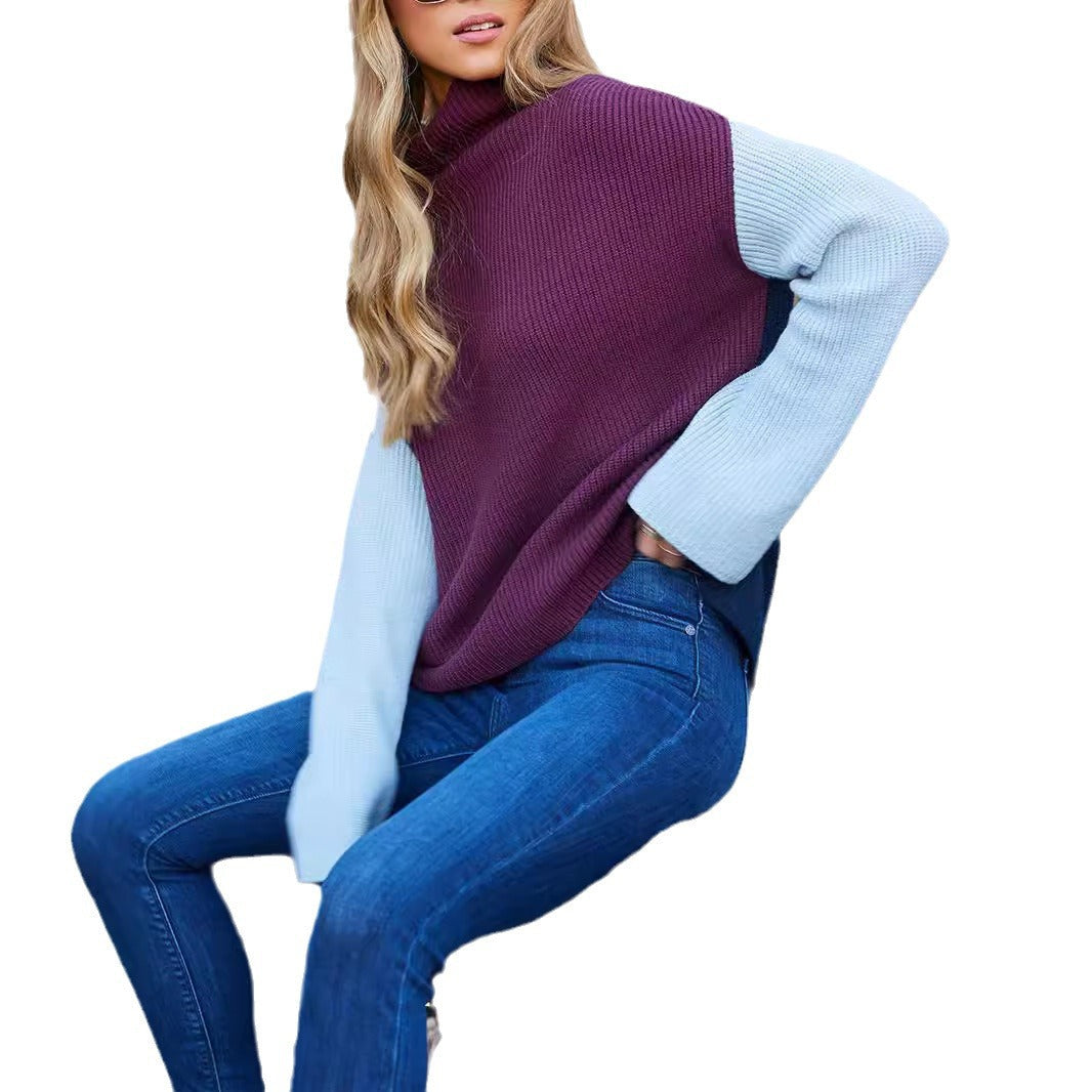 Damen Rollkragenpullover Rippdesign Elegantes Design Eveloria