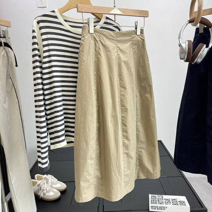 Eveloria Damen Midirock Elegant Reißverschluss