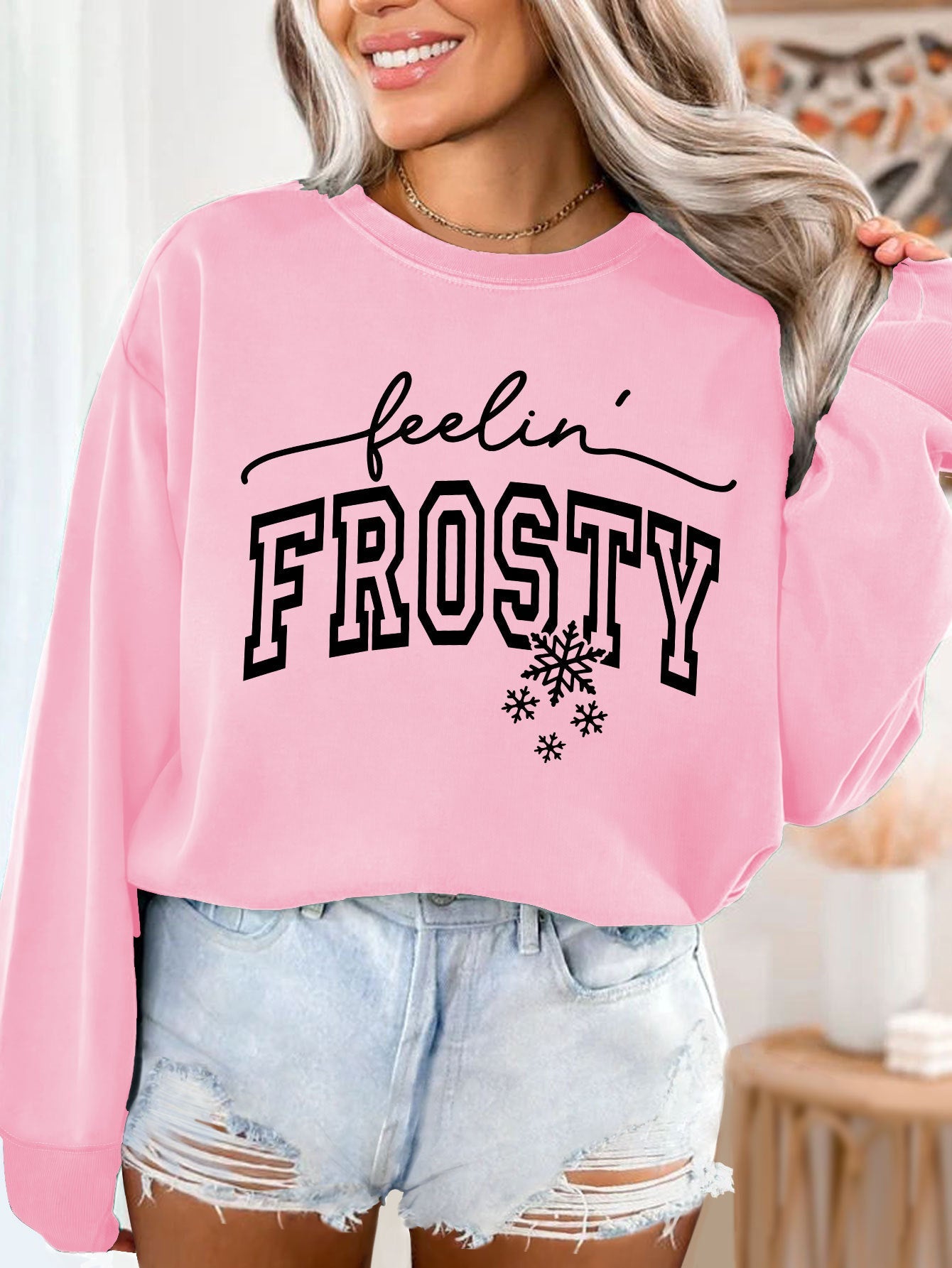 Damen Sweatshirt Grafik Aufdruck Eveloria