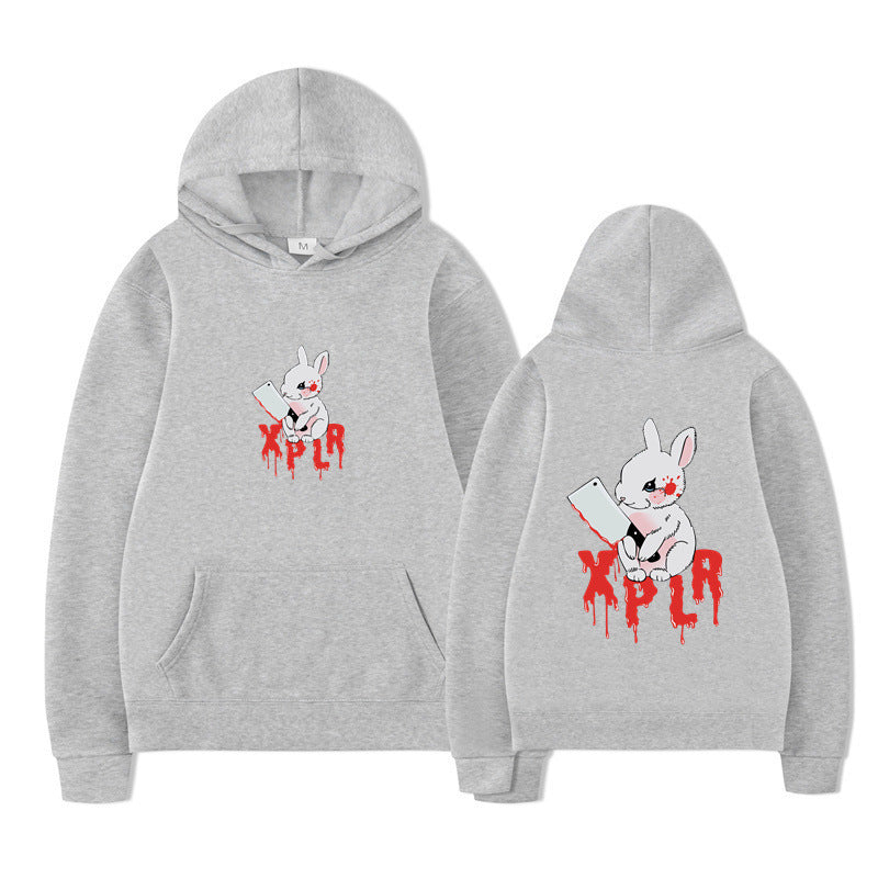 Damen Kapuzensweater Cartoon-Motiv Bequem Eveloria
