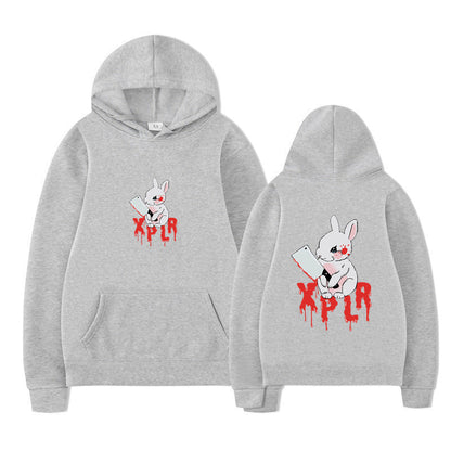 Damen Kapuzensweater Cartoon-Motiv Bequem Eveloria