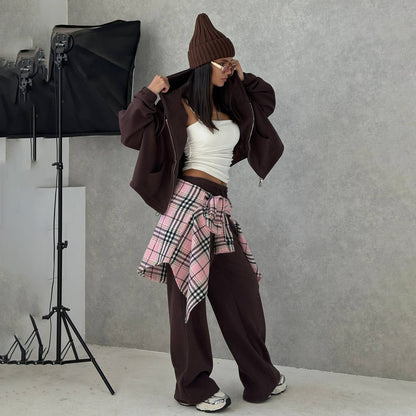 Damen Lounge-Outfit Weit Schnitt Eveloria