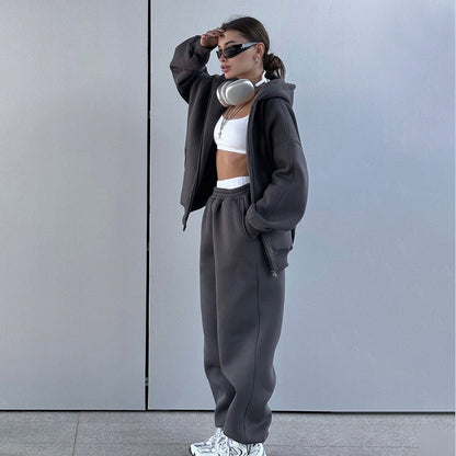 Damen Sportliche Hoodie Jogginghose Set Eveloria