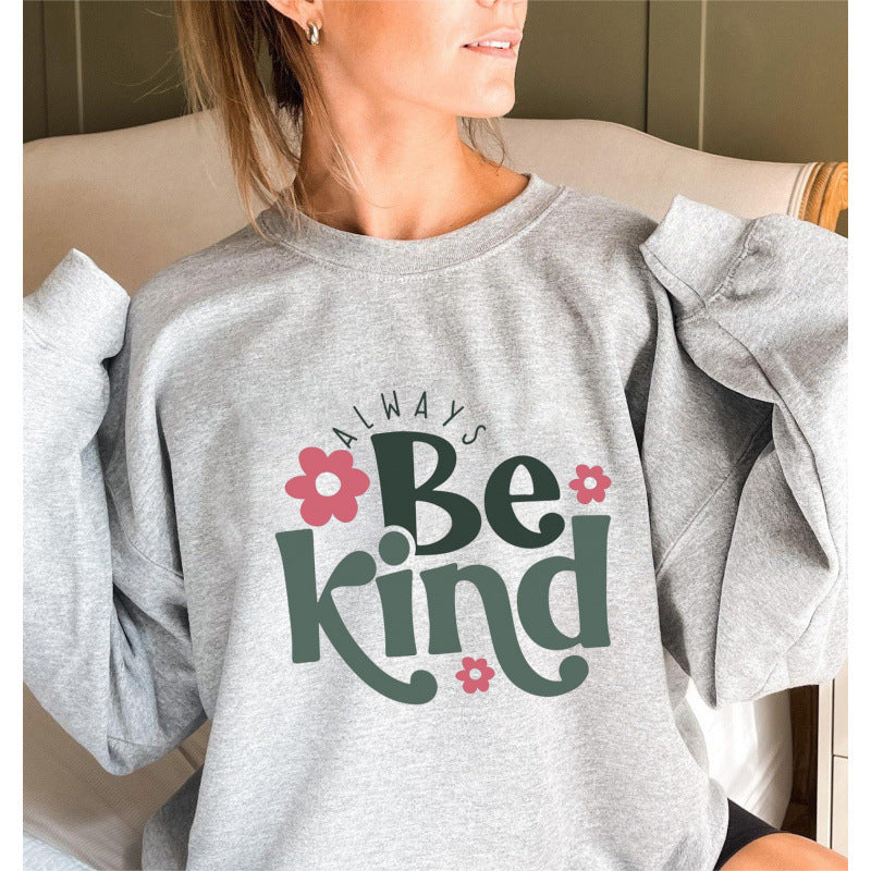Damen Sweatshirt Puffärmel Motiviert Grau Eveloria