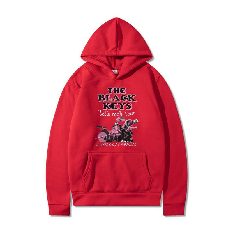Damen Kapuzenpullover Rockband-Design Komfort-Passform