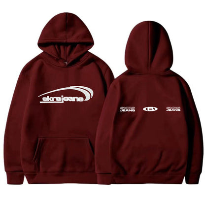 Damen Kapuzensweater Modernes Logo-Design Kängurutaschen