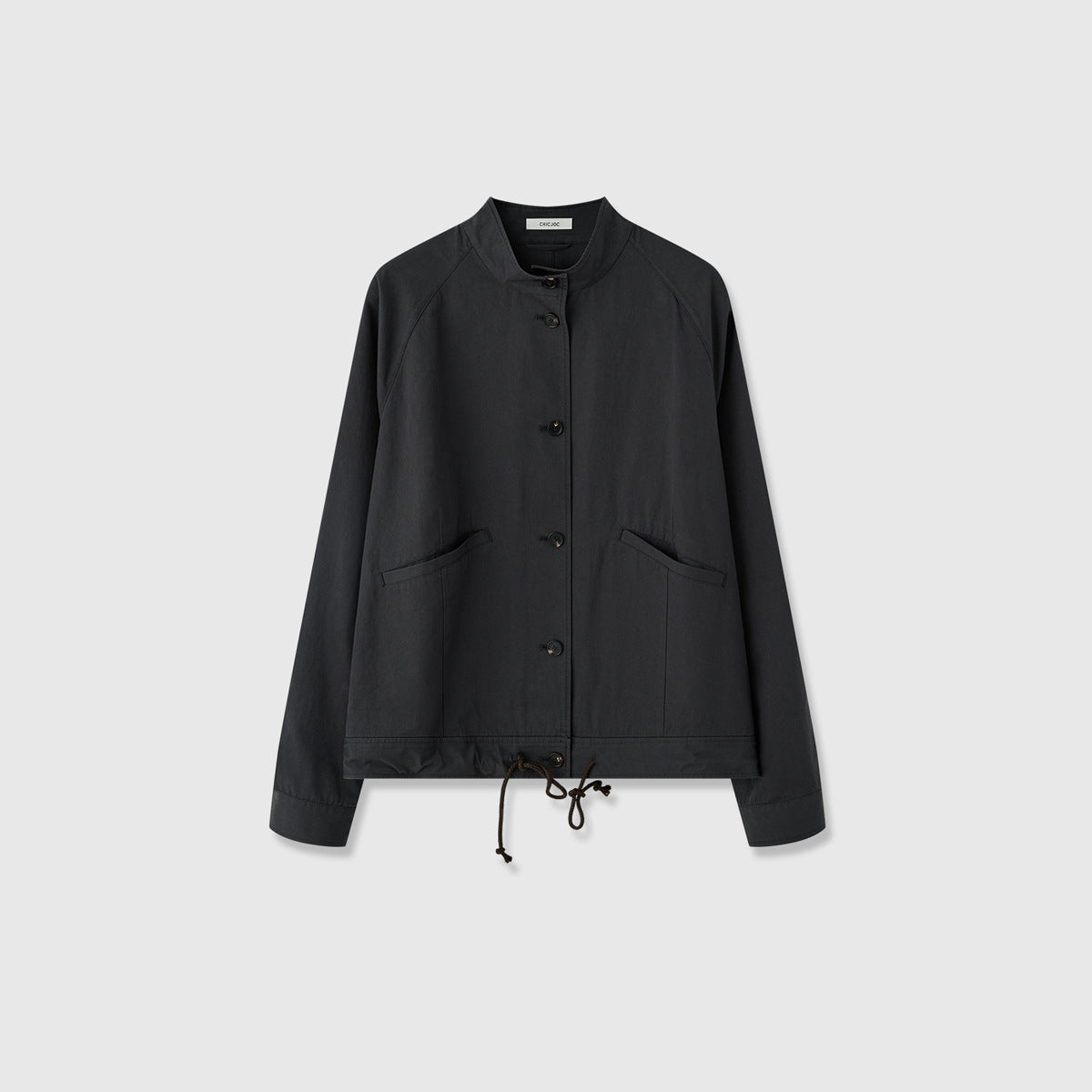 Damen Übergangsjacke mit Kapuze und verstellbarem Bund