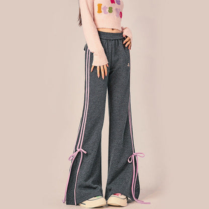 Damen Freizeitpants Weit mit Bindebändern