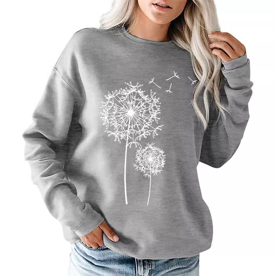 Damen Sweatshirt Pusteblumen-Motiv Eveloria