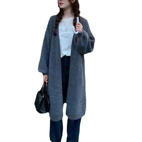 Damen Strickjacke Weit Großes Revers Eveloria