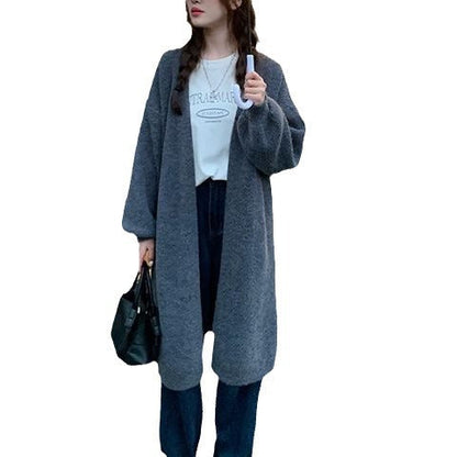 Damen Strickjacke Weit Großes Revers Eveloria