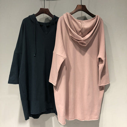 Damen Hoodie-Kleid Großzügig Kapuze Eveloria