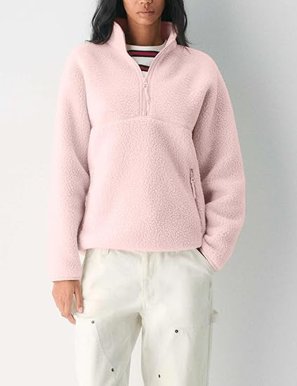 Damen Fleece Pullover Eveloria Weich Grau