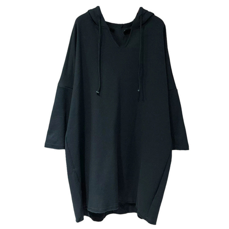 Damen Hoodie-Kleid Großzügig Kapuze Eveloria