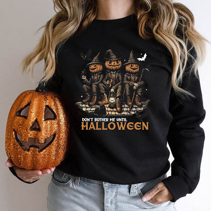 Damen Sweatshirt Halloween-Motiv Baumwolle Gemütlich Grau