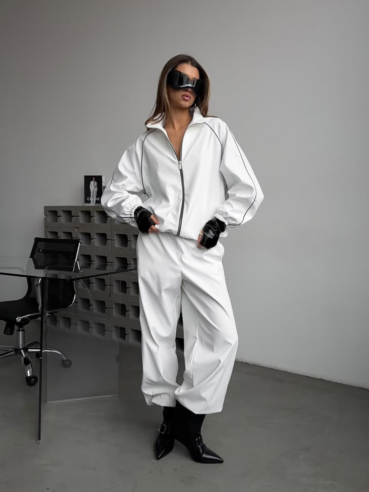 Damen Sportset Jacke und Hose Stretch Reißverschluss Eveloria