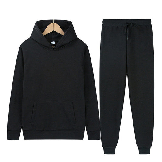 Damen Kapuzenpullover Jogginghose Set Baumwollmix Schwarz Eveloria - Eveloria