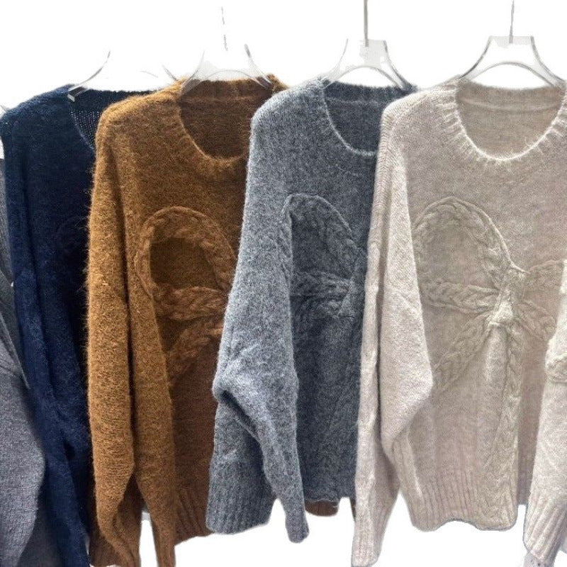 Damen Grobstrickpullover Zopfdesign Eveloria