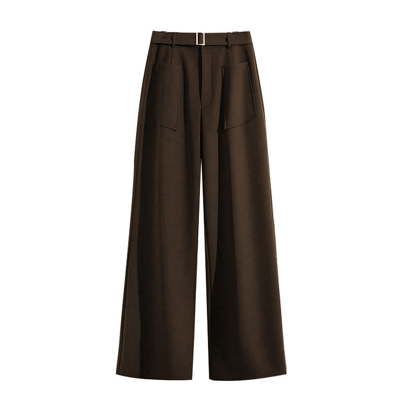 Damen Culotte Weit mit Gürtel und Taschen