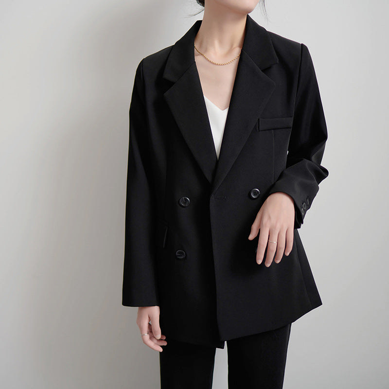 Damen Oversized Blazer Doppelter Knopfleiste Eveloria