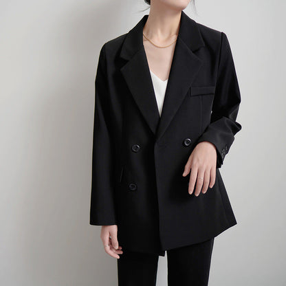 Damen Oversized Blazer Doppelter Knopfleiste Eveloria
